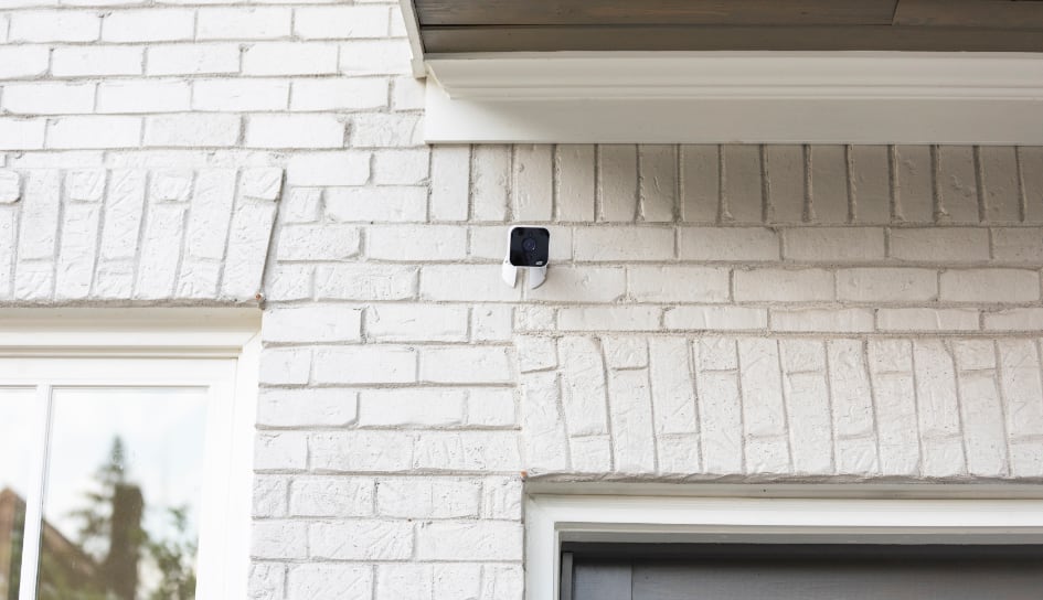 ADT outdoor camera on a Eau Claire home